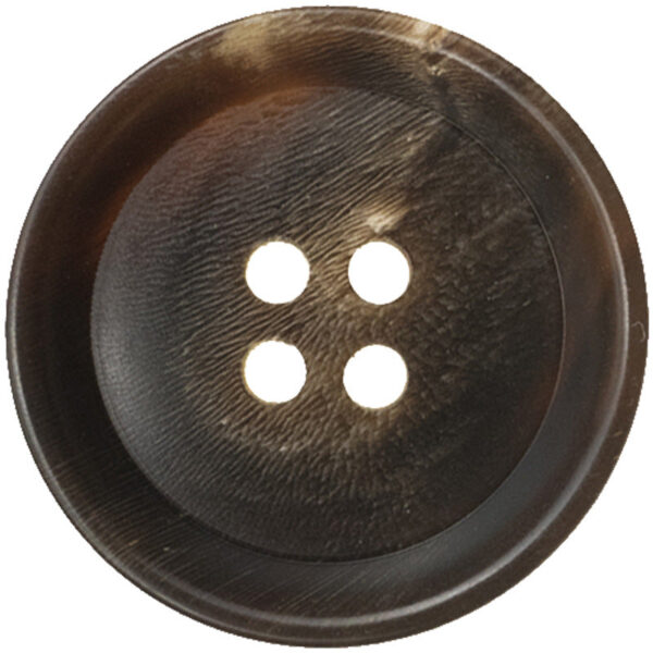 Round 4-Hole Pan-Shaped Horn Buttons for Casual Vintage Jackets - 10pcs - Lots of Buttons