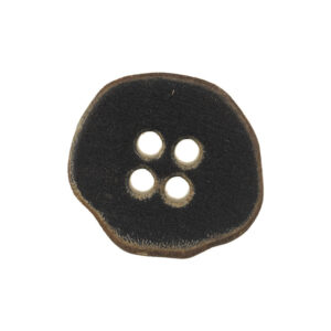 Irregular Polygonal Vintage Burnt Ochre Flat Horn Buttons 10pcs