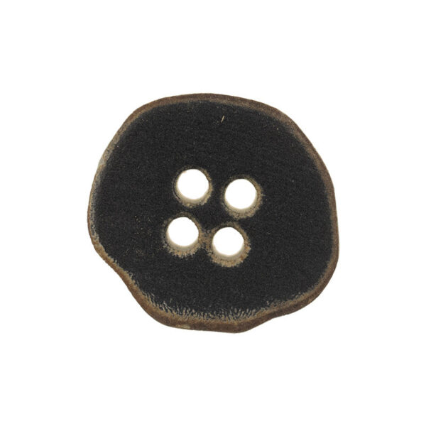 Irregular Polygonal Vintage Burnt Ochre Flat Horn Buttons 10pcs