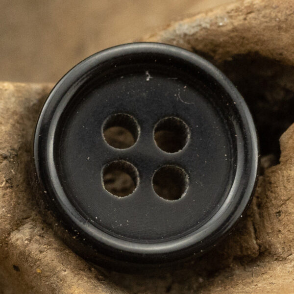 11.5mm Burnt Dark Coffee and Black Horn Buttons for Polo Shirts 10pcs - Image 4