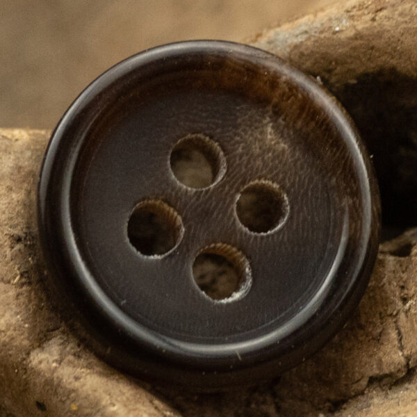 11.5mm Burnt Dark Coffee and Black Horn Buttons for Polo Shirts 10pcs - Image 5
