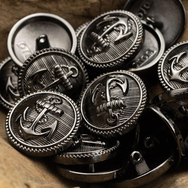 Suit Metal Buttons with Sea Anchor Pattern 10pcs