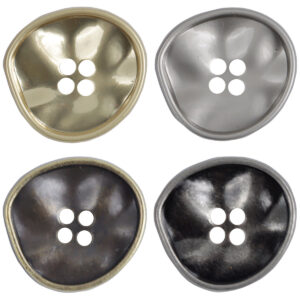 Irregular Triangle Four-Hole Metal Buttons 10pcs 