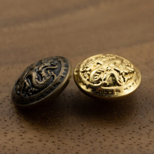 Vintage Chinese Dragon Hollow Brass Metal Shank Button,10pcs 