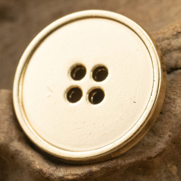 Round Slim Edged 4 Hole Zinc Alloy Metal Clothing Buttons,10pcs