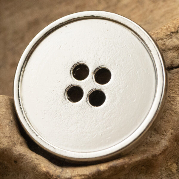 Round Slim Edged 4 Hole Zinc Alloy Metal Clothing Buttons,10pcs