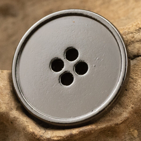 Round Slim Edged 4 Hole Zinc Alloy Metal Clothing Buttons,10pcs