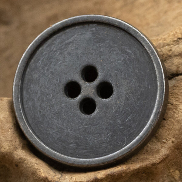 Round Slim Edged 4 Hole Zinc Alloy Metal Clothing Buttons,10pcs