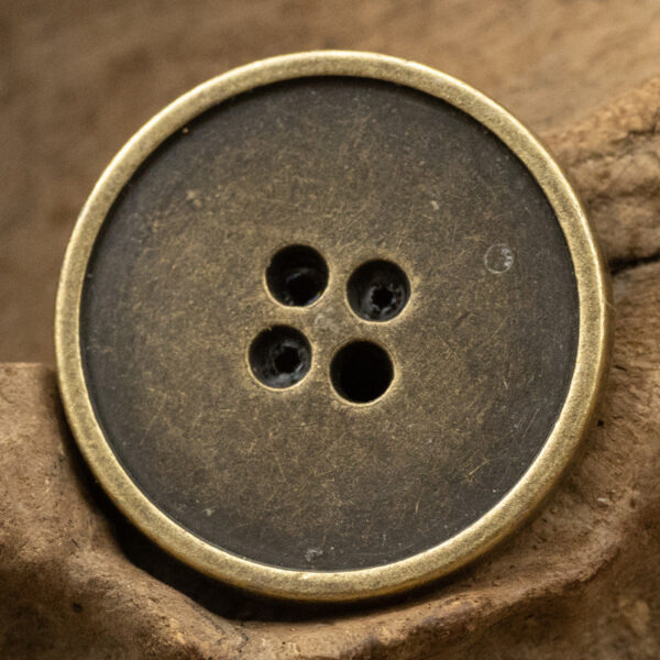 Round Slim Edged 4 Hole Zinc Alloy Metal Clothing Buttons,10pcs