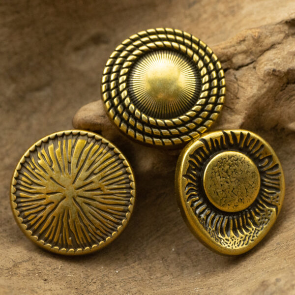 Antiqued Bronze Irregular Shank Metal Buttons for Vintage Suit 10Pcs