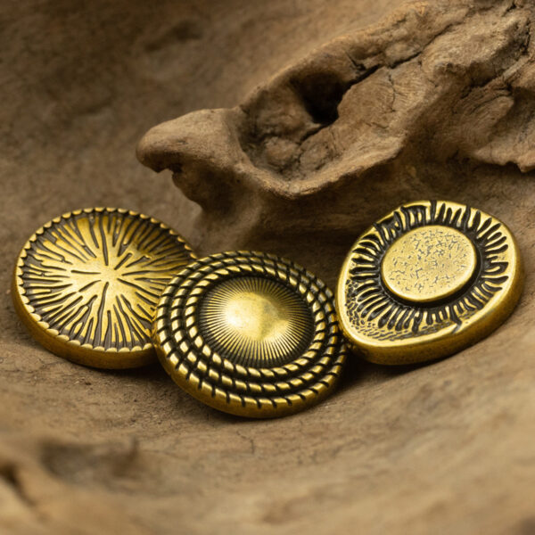 Antiqued Bronze Irregular Shank Metal Buttons for Vintage Suit 10Pcs