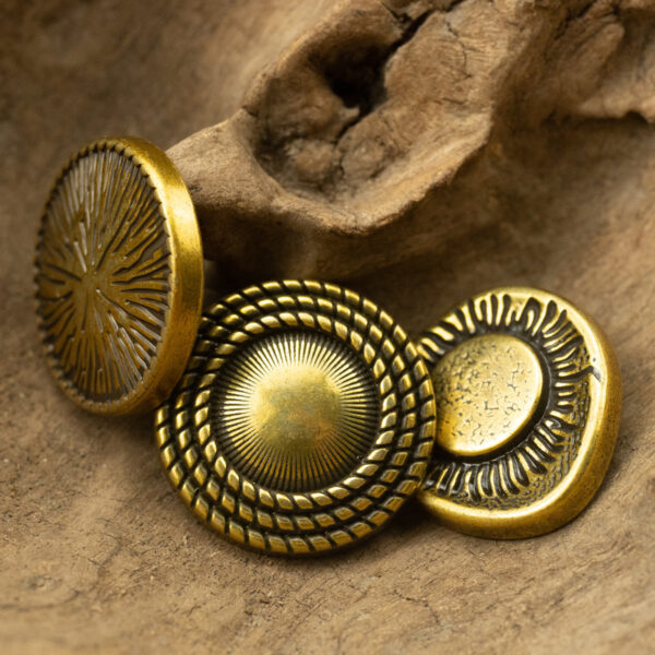 Antiqued Bronze Irregular Shank Metal Buttons for Vintage Suit 10Pcs