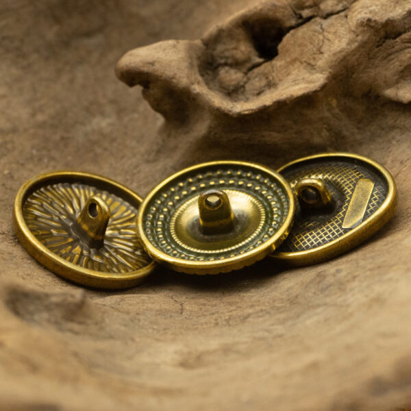 Antiqued Bronze Irregular Shank Metal Buttons for Vintage Suit 10Pcs
