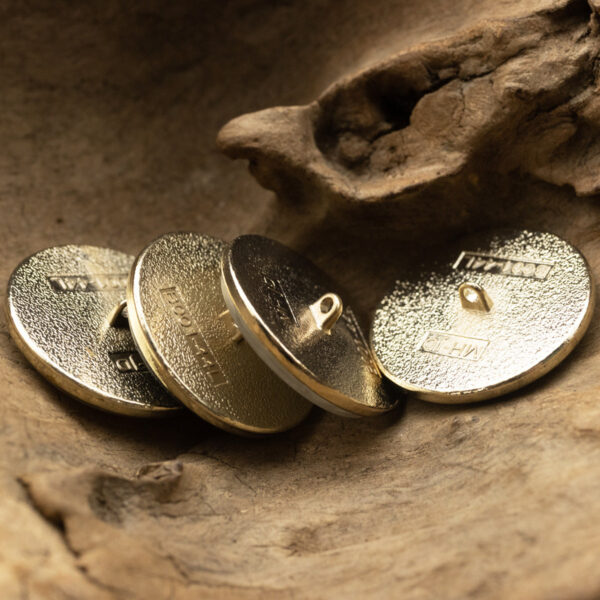 Round Colored Glass Glaze Metal Shank Buttons 10pcs - Image 2