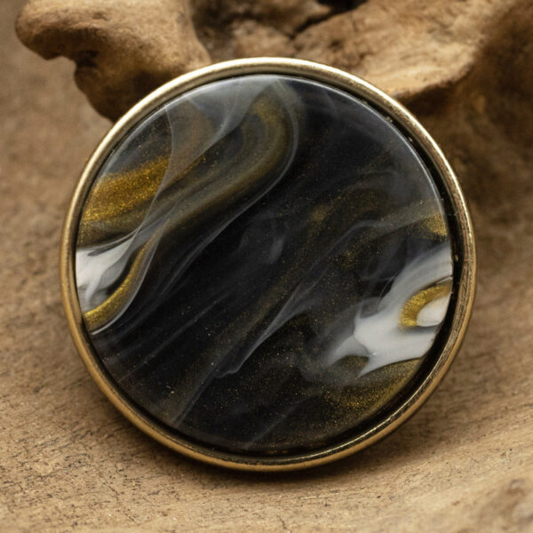 Round Colored Glass Glaze Metal Shank Buttons 10pcs - Image 6