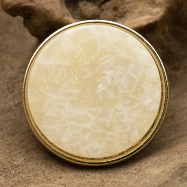 Round Colored Glass Glaze Metal Shank Buttons 10pcs - Image 5