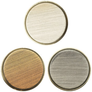 15-25mm Gradient Gray and Orange Resin Metal Buttons 6pcs