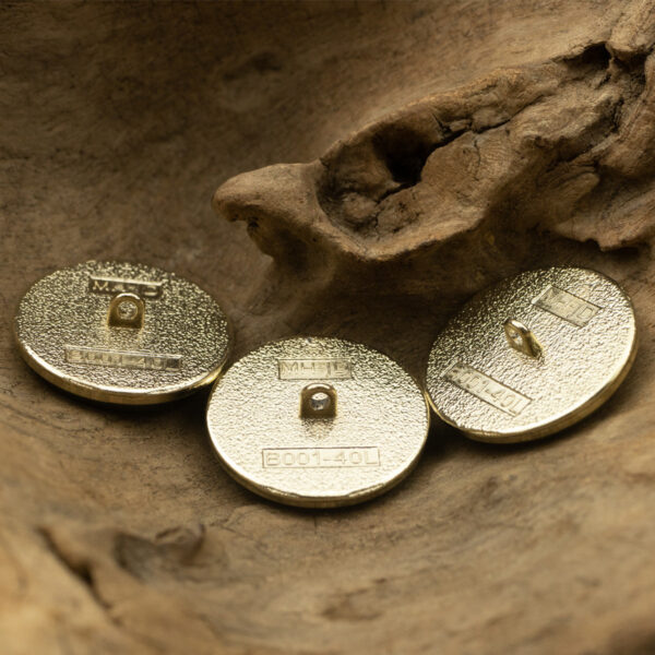 15-25mm Gradient Gray and Orange Resin Metal Buttons 6pcs - Image 5