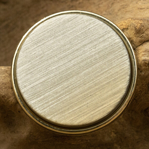 15-25mm Gradient Gray and Orange Resin Metal Buttons 6pcs - Image 3