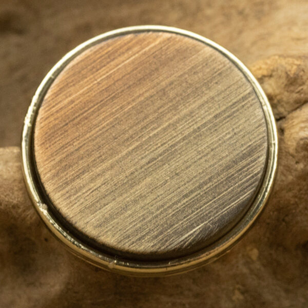 15-25mm Gradient Gray and Orange Resin Metal Buttons 6pcs - Image 2