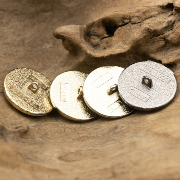 Fashion Round Pearl Lustre Resin Faced Metal-Based Buttons,5pcs