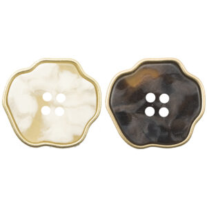18-38mm Plum Blossom-Shaped Resin Buttons for Vintage Jackets 10pcs