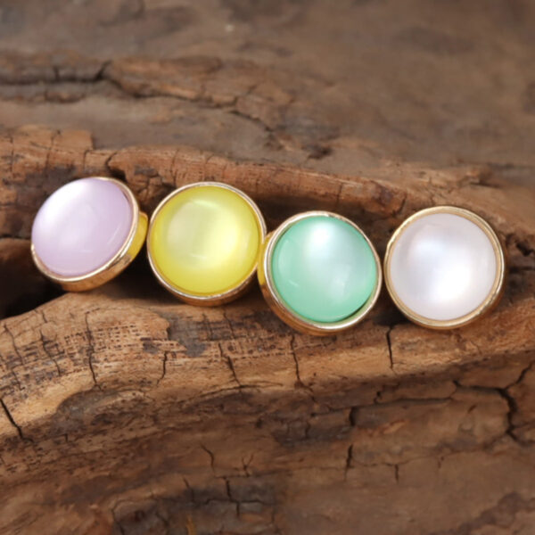 12.5mm Emerald Green Resin Buttons for Dresses Shirts 10pcs - Image 3