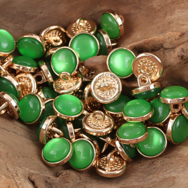 12.5mm Emerald Green Resin Buttons for Dresses Shirts 10pcs - Image 9