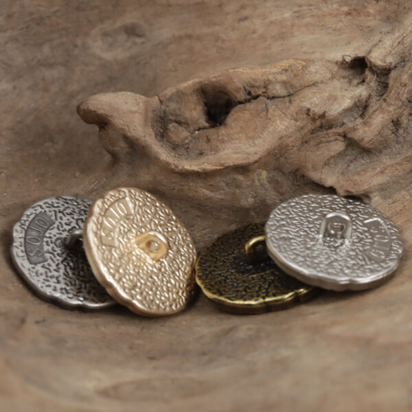 Chinese Style Embossed Rose Bronze Metal Shank Buttons 10pcs - Lots of Buttons