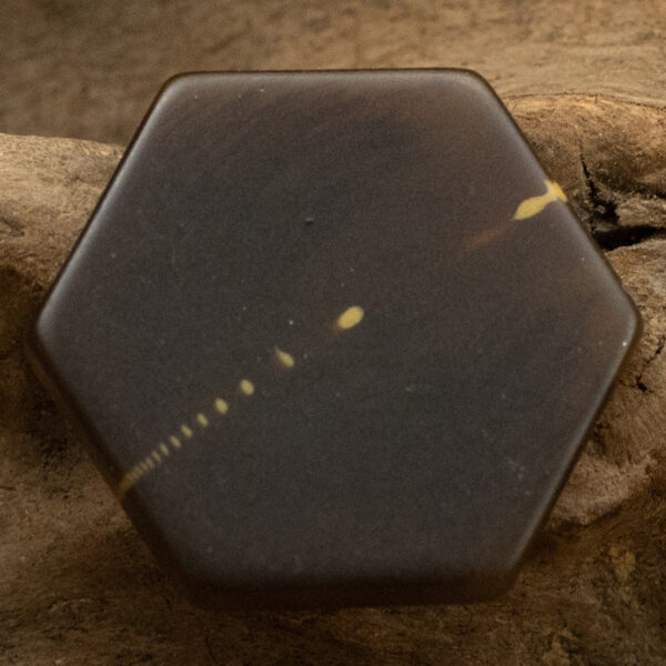 Hexagonal Marble Texture Black Brown White Resin Shank Buttons 10pcs - Image 5