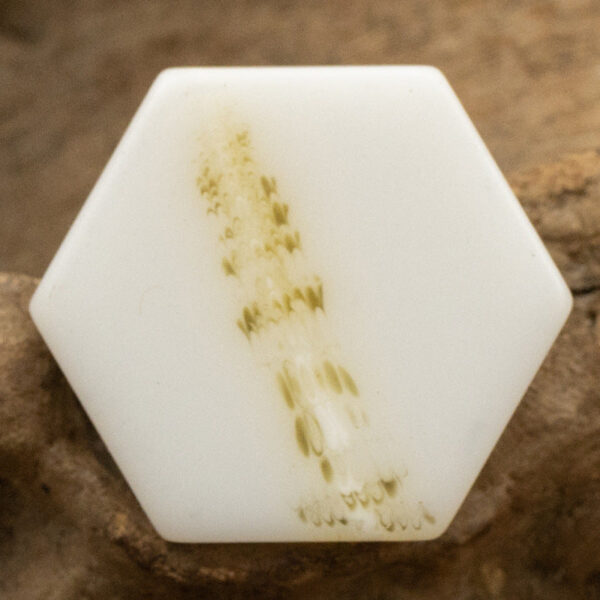 Hexagonal Marble Texture Black Brown White Resin Shank Buttons 10pcs - Image 4