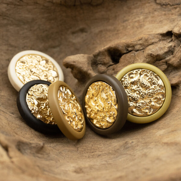 Round Auspicious Cloud Chinese Style Metal Button with Shank 10pcs - Lots of Buttons