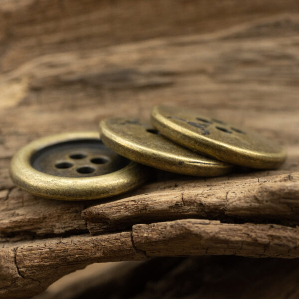Vintage Bronze Metal Buttons for Denim Jackets and Vests - 10pcs - Lots of Buttons