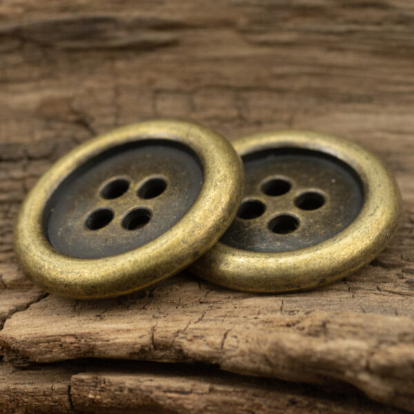 Vintage Bronze Metal Buttons for Denim Jackets and Vests - 10pcs - Lots of Buttons