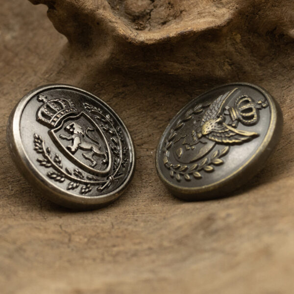 American Navy Style Bronze Metal Buttons with Eagle Lion Crown 10pcs - Image 3