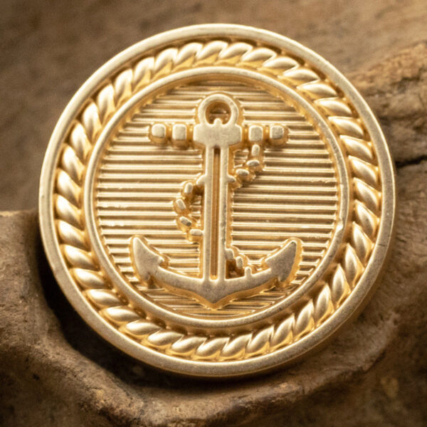 Retro Nautical Anchor Element Metal Buttons for Suits and Coats 5pcs - Image 5