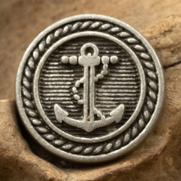 Retro Nautical Anchor Element Metal Buttons for Suits and Coats 5pcs - Image 6