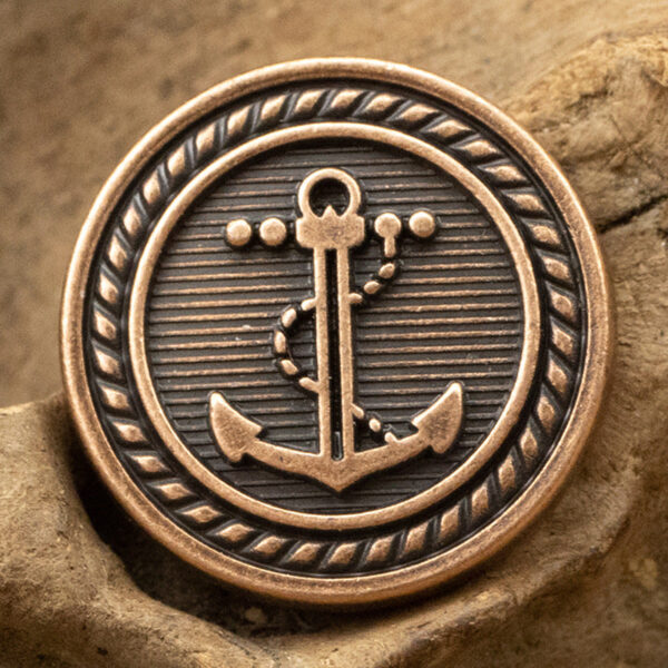 Retro Nautical Anchor Element Metal Buttons for Suits and Coats 5pcs - Image 7