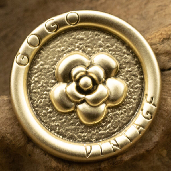 Luxury Antique Gold Silver Metal Shank Buttons Rose Pattern 10pcs - Image 4