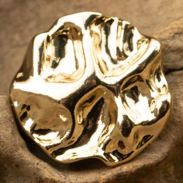 Irregular Surface Wave-Patterned Metal Button with Shank 10pcs - Lots of Buttons