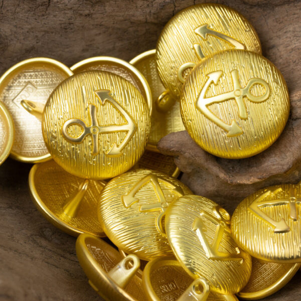 Vintage Navy Style Anchor Pattern Metal Button for Cosplay Uniform 10pcs - Image 3