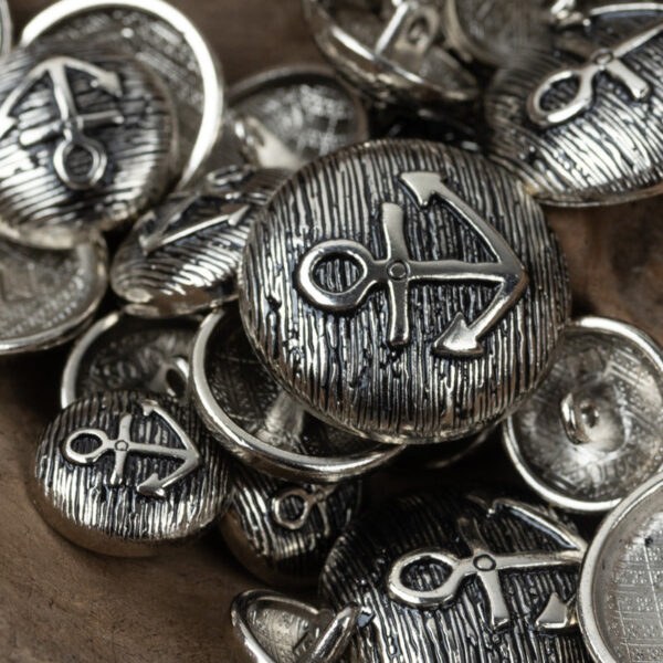 Vintage Navy Style Anchor Pattern Metal Button for Cosplay Uniform 10pcs - Image 5