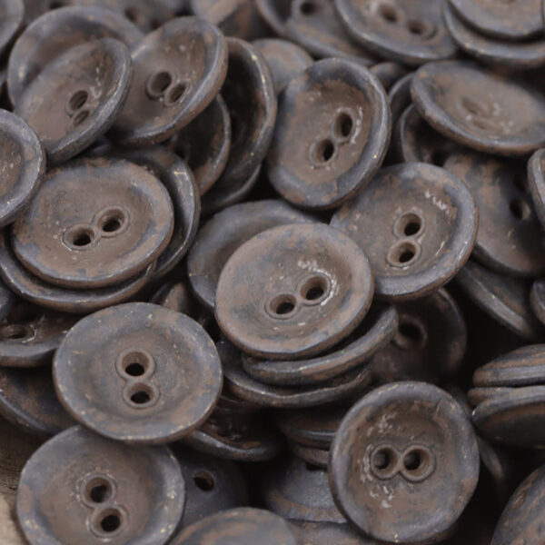 11.5mm Bowl-Shaped Distressed Rust-Colored Metal Buttons 10pcs - Image 8
