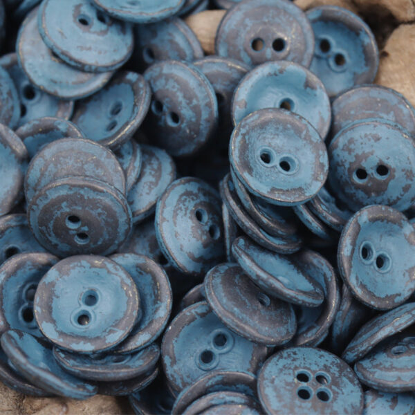 11.5mm Bowl-Shaped Distressed Rust-Colored Metal Buttons 10pcs - Image 6