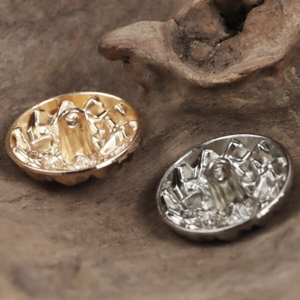20-25mm Gold and Silver Abstract Art Metal Buttons with Handle 10pcs - Image 2