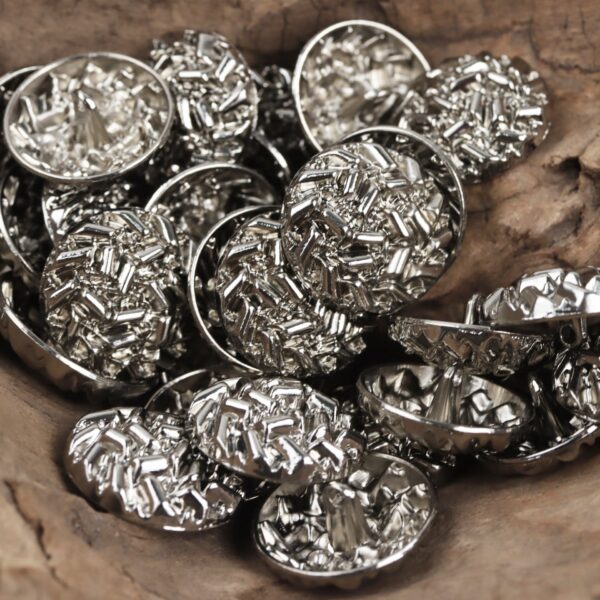 20-25mm Gold and Silver Abstract Art Metal Buttons with Handle 10pcs - Image 4