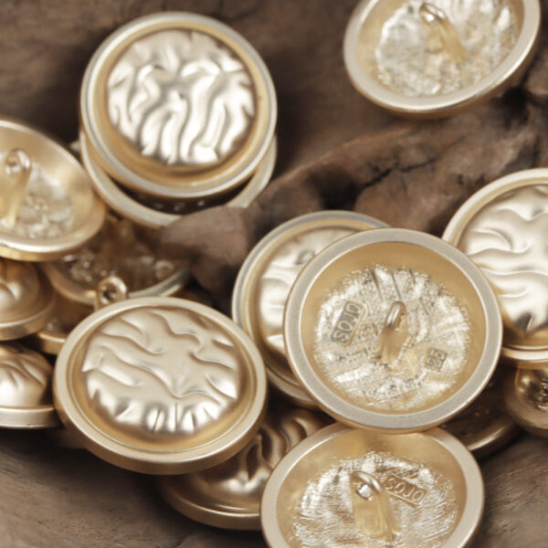 Golden Bronze Irregular Gully Texture Metal Button with Handle 10pcs - Image 2