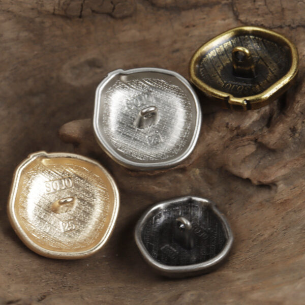 Irregular Woven Pattern Metal Button with Shank,10pcs - Lots of Buttons