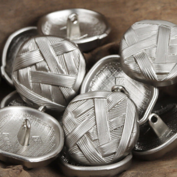 Irregular Woven Pattern Metal Button with Shank,10pcs - Lots of Buttons