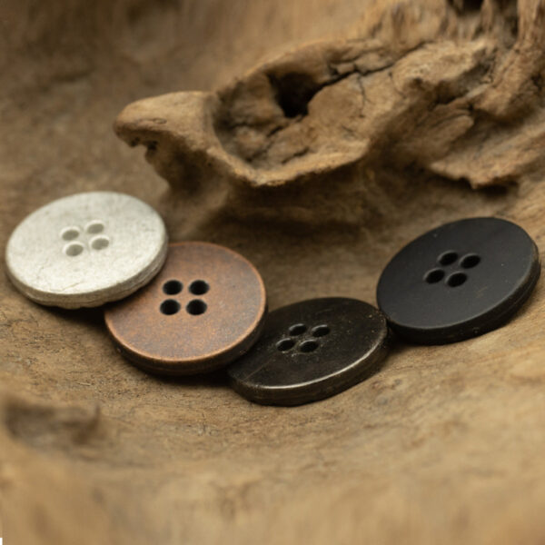 Vintage Antiqued Bronze Copper Red Metal Buttons for Workwear 10pcs - Image 2